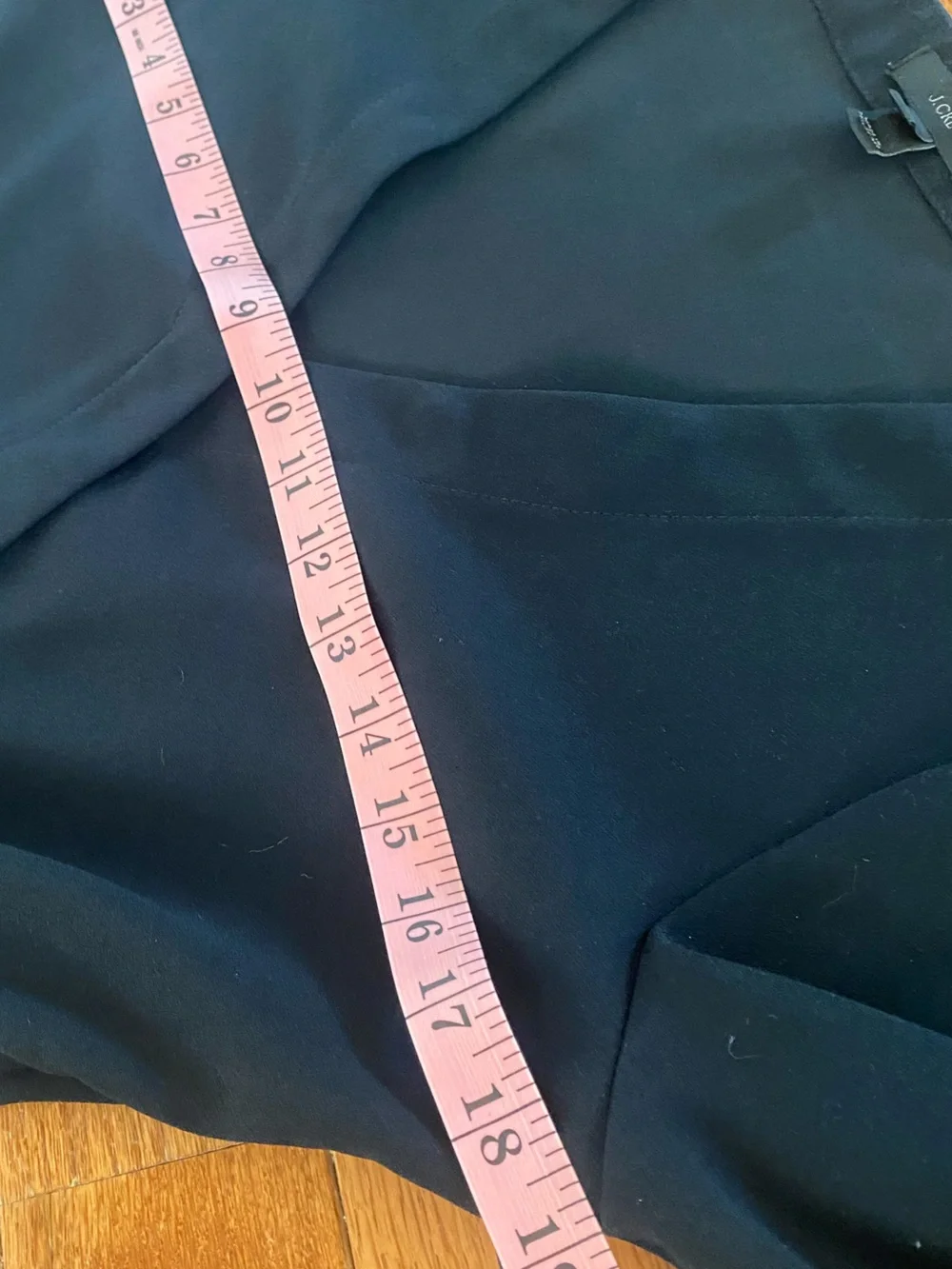 J.Crew Black Faux Wrap Peplum Blouse Size 6 Long Sleeve